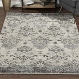 3' X 5' Gray and Ivory Oriental Area Rug - Homeroots - Flyclothing LLC
