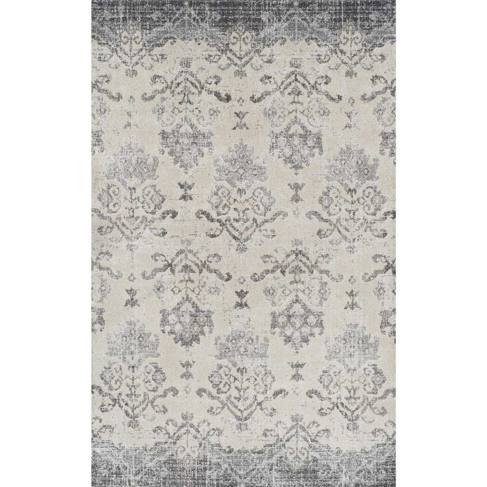 8' X 11' Gray and Ivory Oriental Area Rug - Homeroots - Flyclothing LLC
