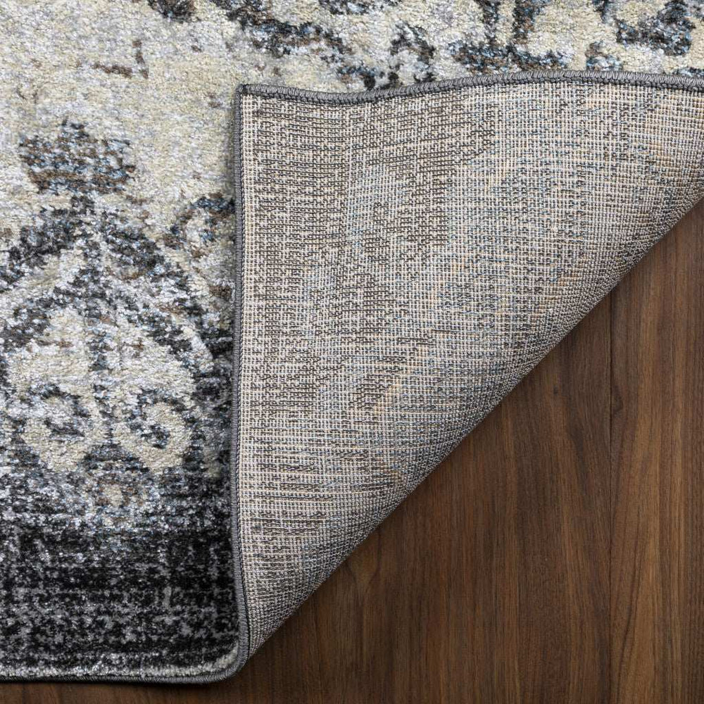 10' X 13' Gray and Ivory Oriental Area Rug - Homeroots - Flyclothing LLC