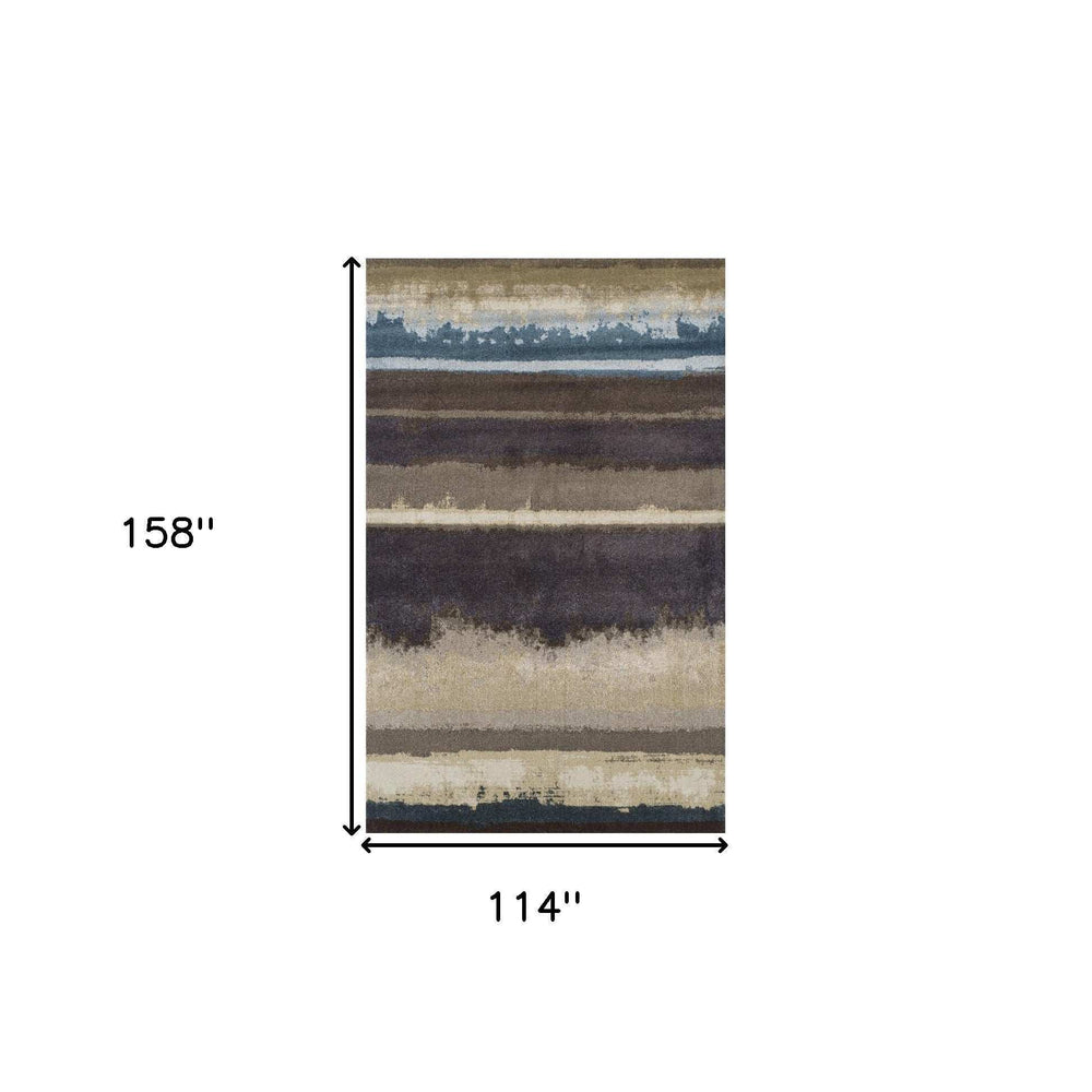 10' X 13' Beige and Brown Abstract Area Rug - Homeroots - Flyclothing LLC
