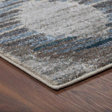 10' X 13' Blue and Ivory Geometric Area Rug - Homeroots - Flyclothing LLC