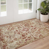 3' X 5' Red and Beige Oriental Area Rug - Homeroots - Flyclothing LLC