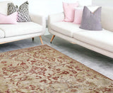 8' X 11' Red and Beige Oriental Area Rug - Homeroots - Flyclothing LLC