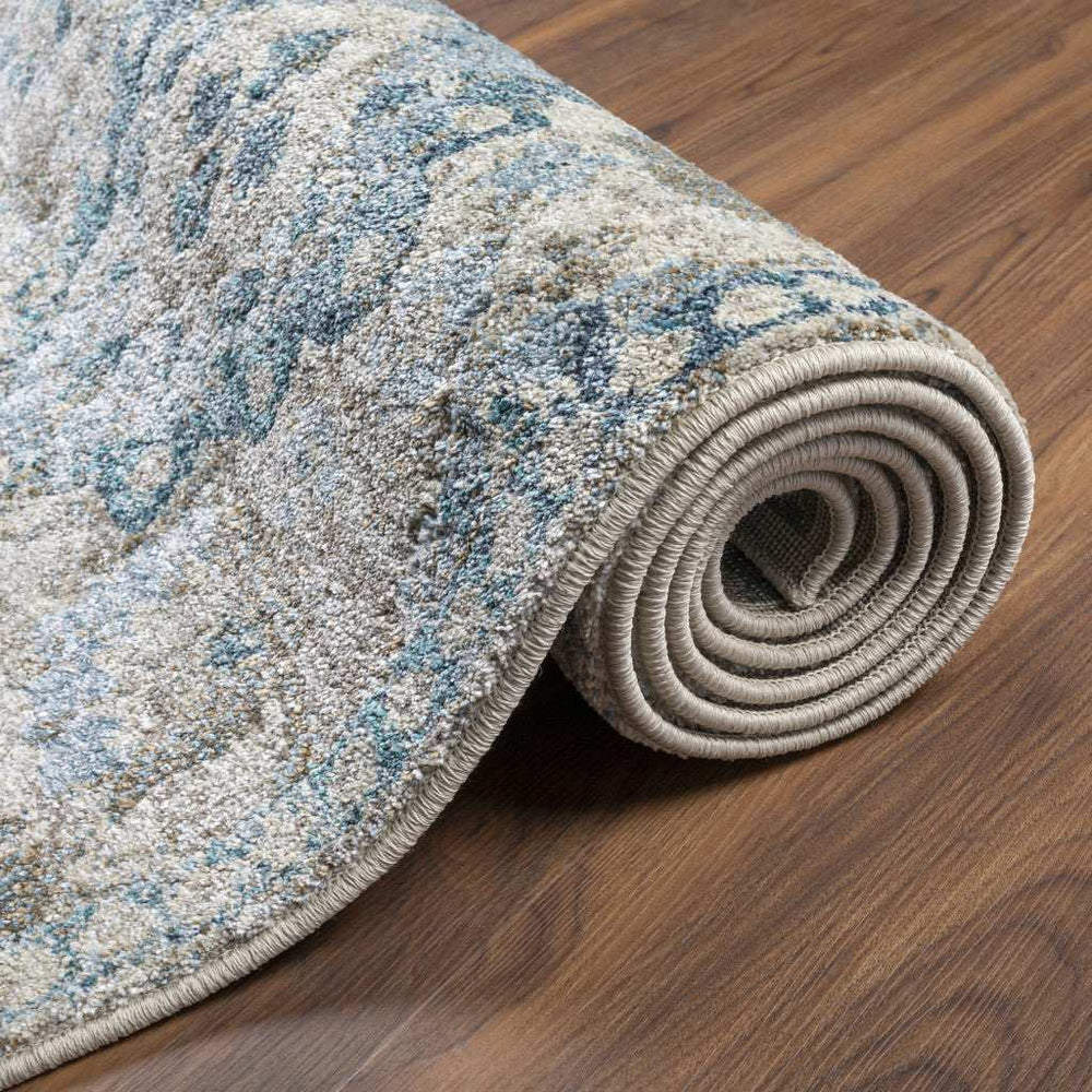 10' X 13' Blue Oriental Distressed Area Rug - Homeroots - Flyclothing LLC