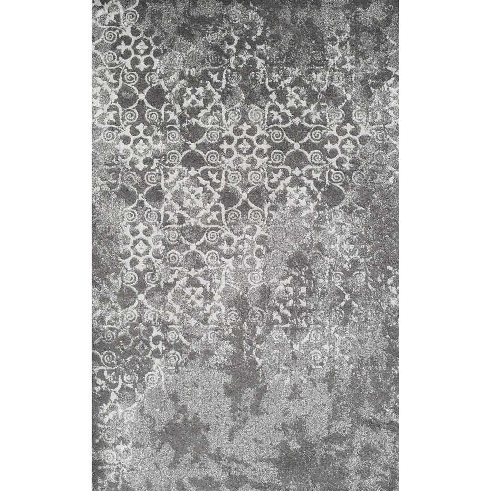 5' X 8' Gray and Ivory Oriental Distressed Area Rug - Homeroots - Flyclothing LLC