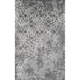 8' X 11' Gray and Ivory Oriental Distressed Area Rug - Homeroots - Flyclothing LLC