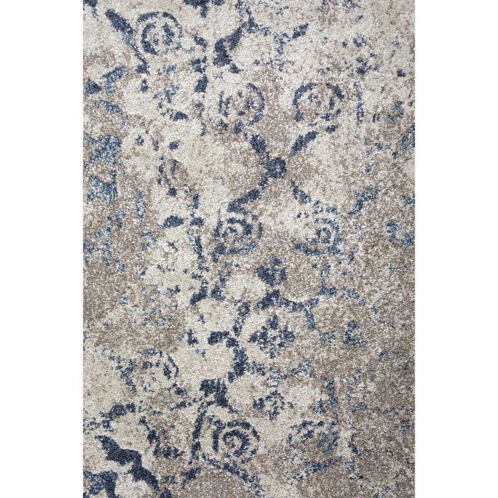 3' X 5' Blue and Ivory Oriental Distressed Area Rug - Homeroots - Flyclothing LLC