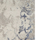 8' X 11' Blue and Ivory Oriental Distressed Area Rug - Homeroots - Flyclothing LLC