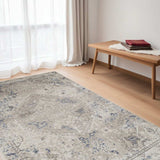 5' X 8' Ivory Oriental Distressed Area Rug - Homeroots - Flyclothing LLC