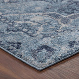 10' X 13' Blue and Ivory Oriental Area Rug - Homeroots - Flyclothing LLC