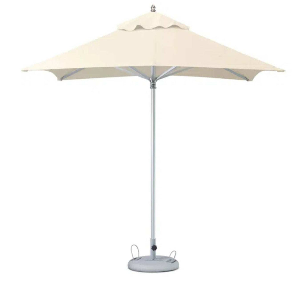 8' Ecru Polyester Square Market Patio Umbrella - Homeroots - Flyclothing LLC