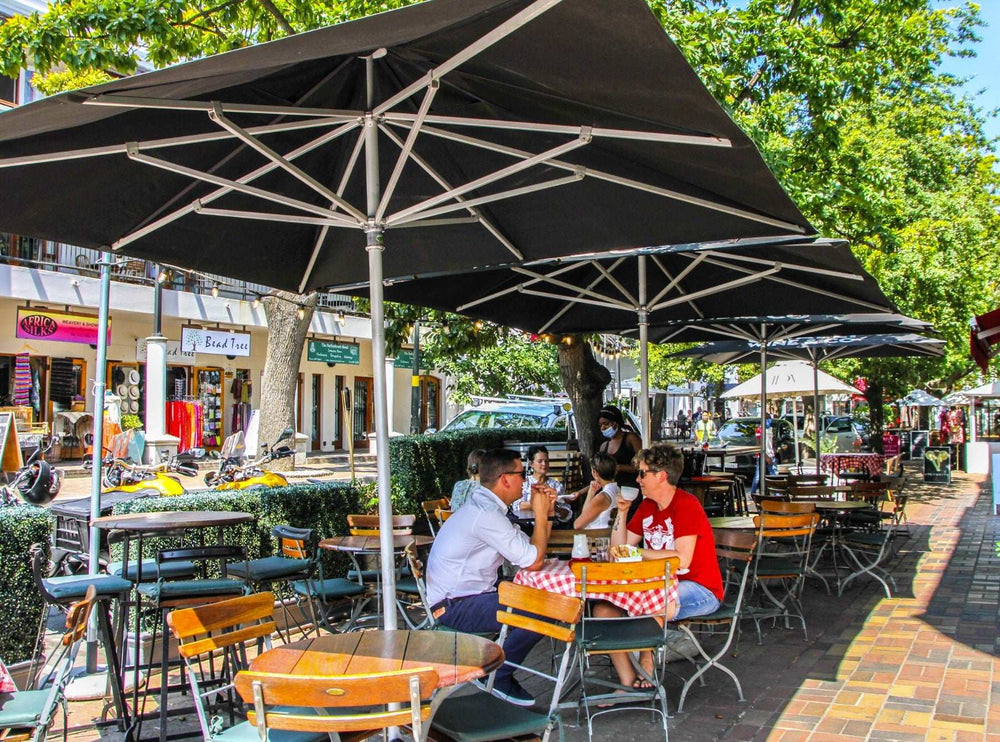 8' Black Polyester Square Market Patio Umbrella - Homeroots - Flyclothing LLC