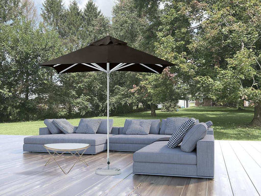 8' Black Polyester Square Market Patio Umbrella - Homeroots - Flyclothing LLC