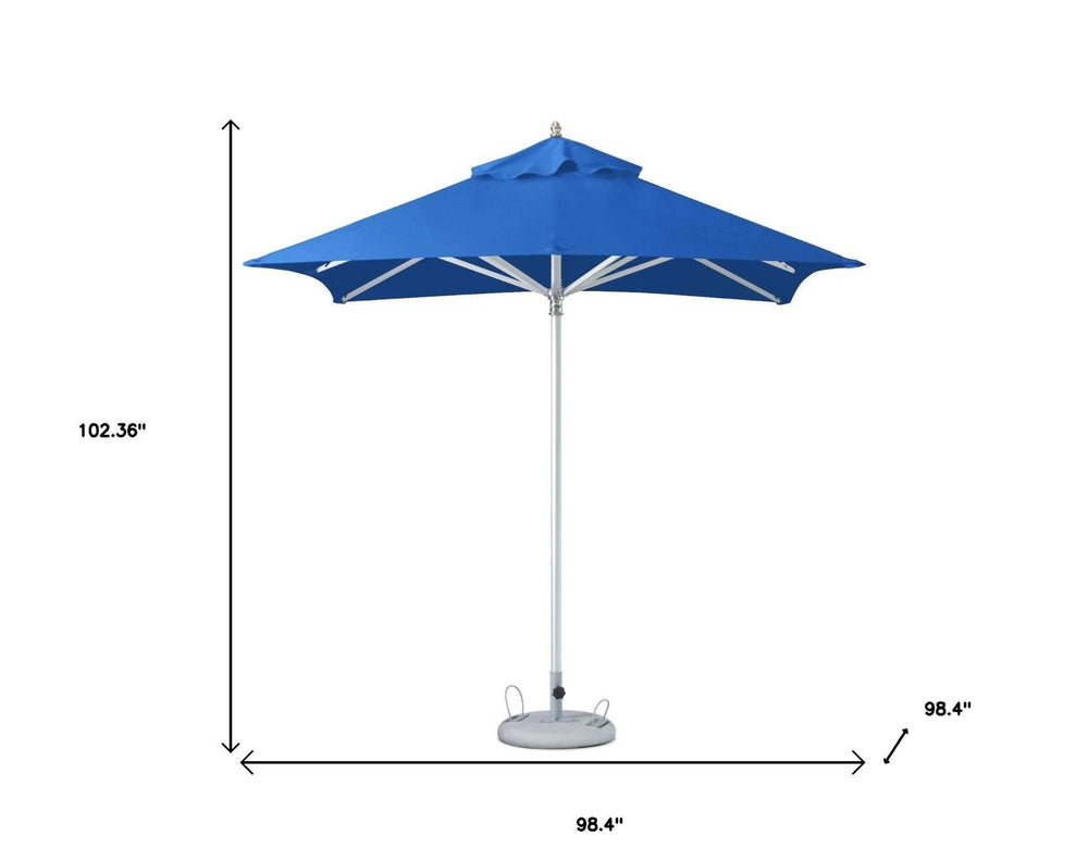 8' Blue Polyester Square Market Patio Umbrella - Homeroots - Flyclothing LLC