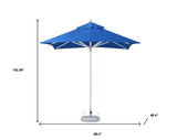 8' Blue Polyester Square Market Patio Umbrella - Homeroots - Flyclothing LLC