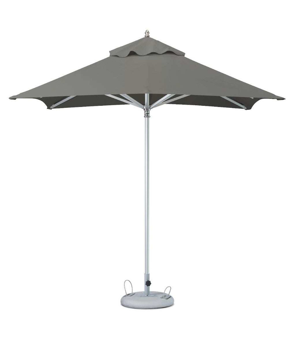 8' Charcoal Polyester Square Market Patio Umbrella - Homeroots - Flyclothing LLC