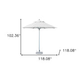 10' White Polyester Round Market Patio Umbrella - Homeroots - Flyclothing LLC