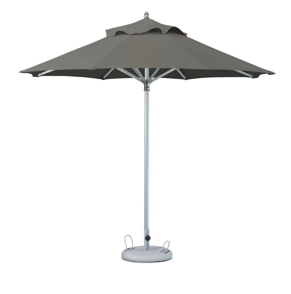 10' Charcoal Polyester Round Market Patio Umbrella - Homeroots - Flyclothing LLC