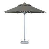 10' Charcoal Polyester Round Market Patio Umbrella - Homeroots - Flyclothing LLC