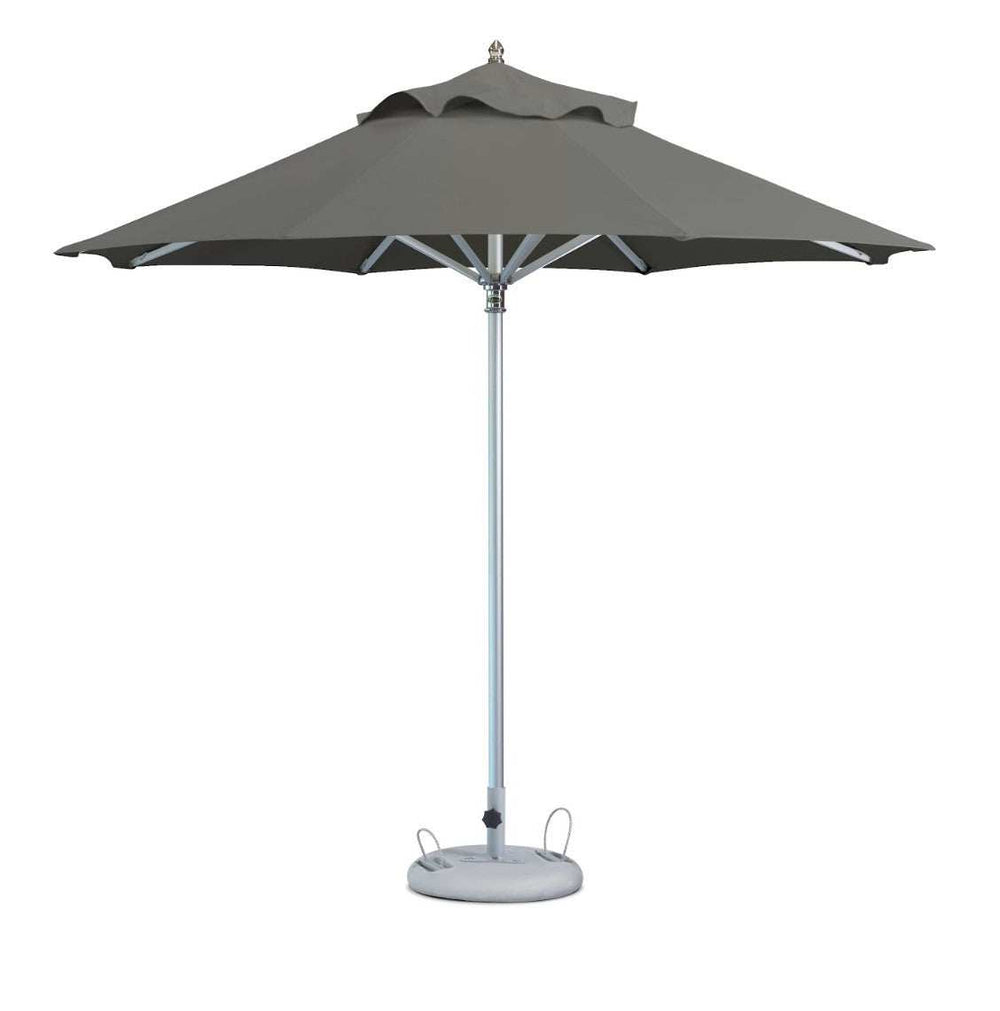 10' Charcoal Polyester Round Market Patio Umbrella - Homeroots - Flyclothing LLC