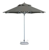 10' Charcoal Polyester Round Market Patio Umbrella - Homeroots - Flyclothing LLC