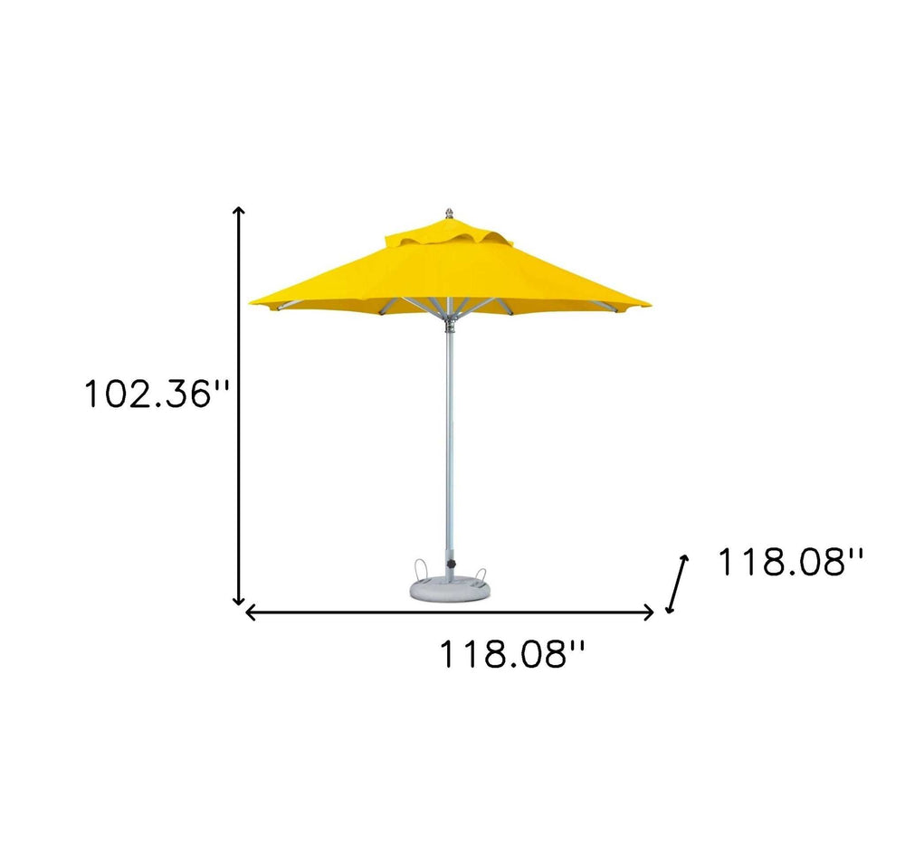 10' Yellow Polyester Round Market Patio Umbrella - Homeroots - Flyclothing LLC