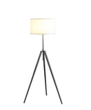 64" Chrome Adjustable Tripod Floor Lamp With White Shade - Homeroots - Flyclothing LLC