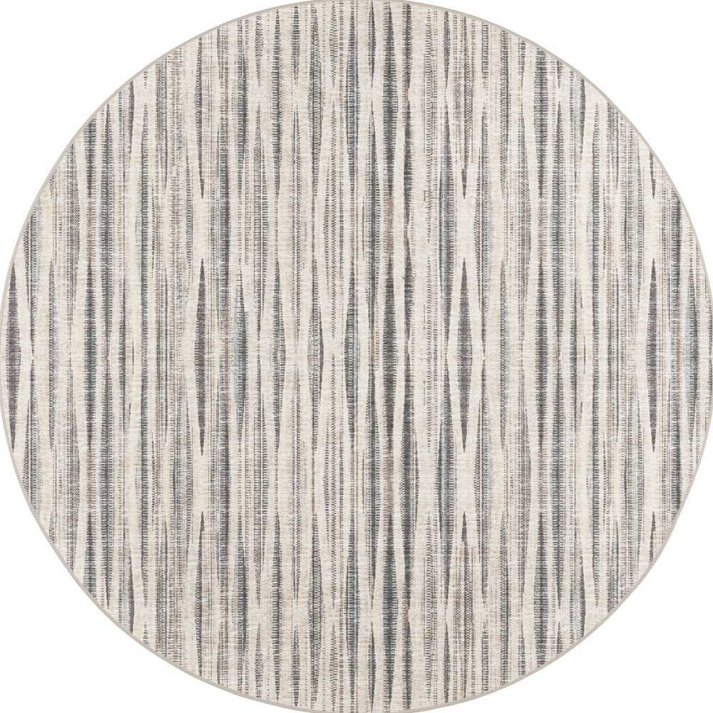 6' Ivory Round Ombre Tufted Handmade Area Rug - Homeroots - Flyclothing LLC