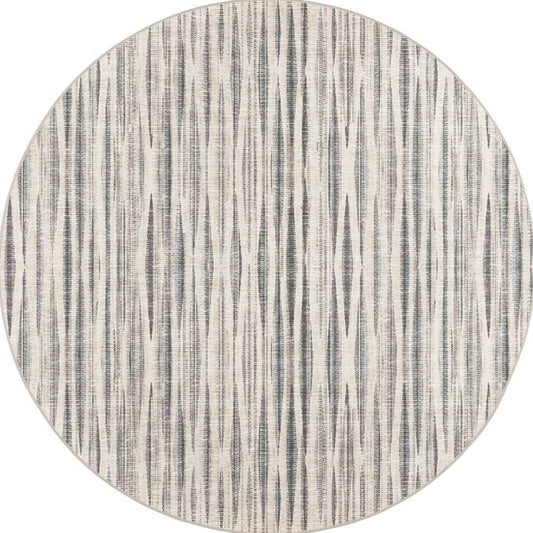 6' Ivory Round Ombre Tufted Handmade Area Rug - Homeroots - Flyclothing LLC