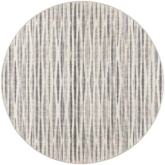6' Ivory Round Ombre Tufted Handmade Area Rug - Homeroots - Flyclothing LLC