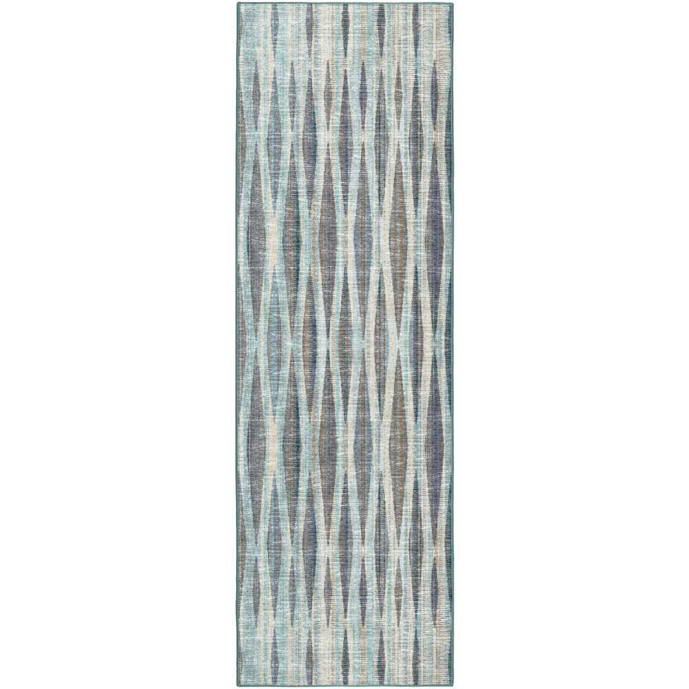 12' Blue and Ivory Ombre Hand Tufted Runner Rug - Homeroots - Flyclothing LLC