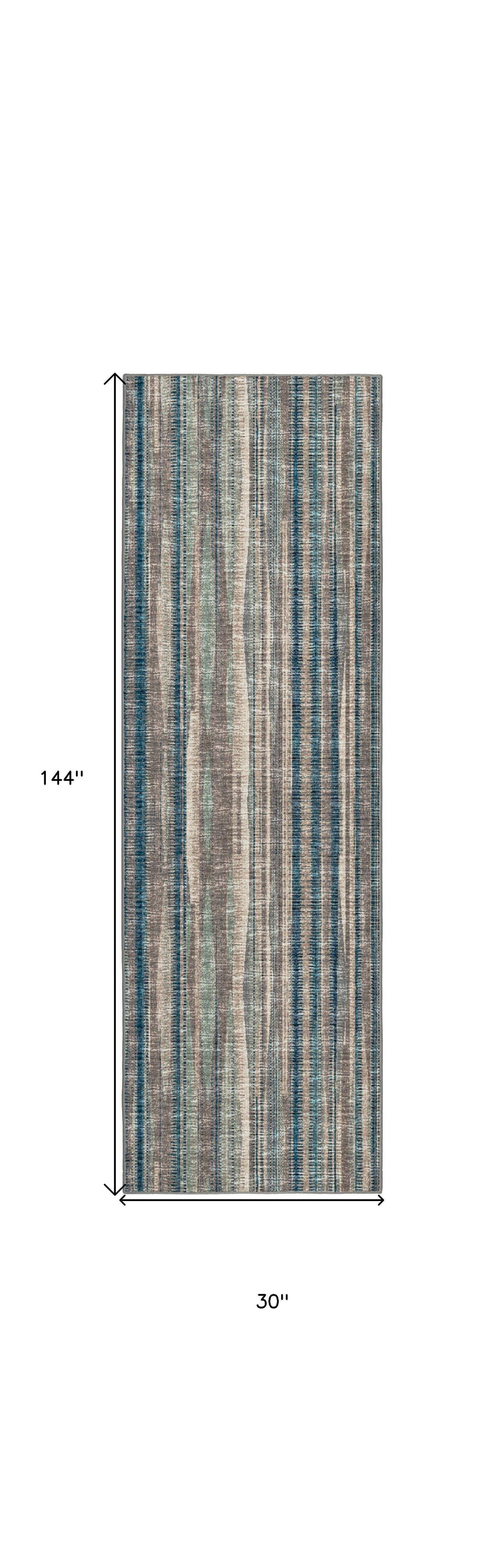 12' Brown and Beige Ombre Hand Tufted Runner Rug - Homeroots - Flyclothing LLC