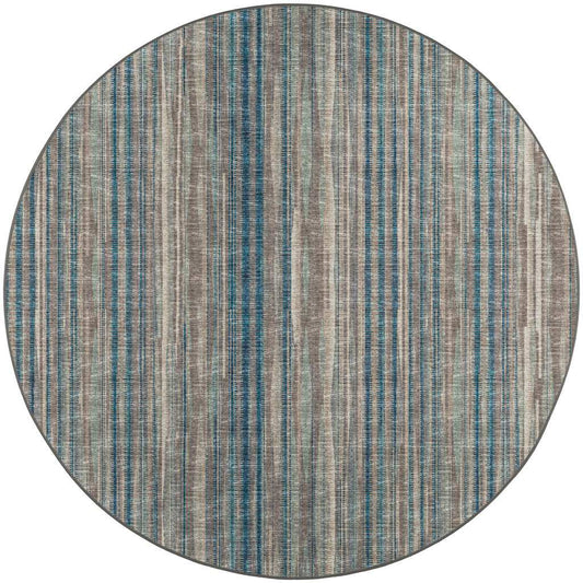 6' Brown Round Ombre Tufted Handmade Area Rug - Homeroots - Flyclothing LLC