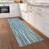 12' Blue and Ivory Ombre Hand Tufted Runner Rug - Homeroots - Flyclothing LLC