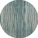 6' Blue Round Ombre Tufted Handmade Area Rug - Homeroots - Flyclothing LLC