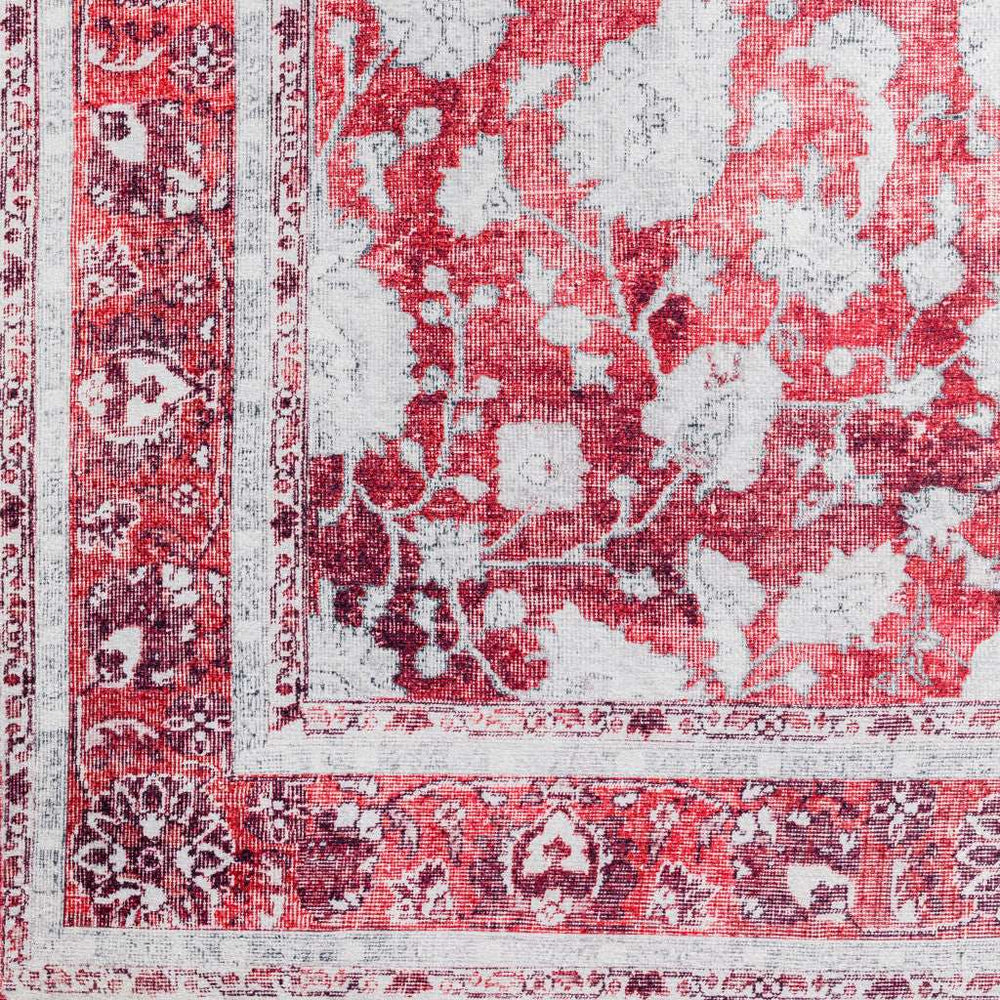 9' X 13' Red Oriental Distressed Non Skid Area Rug - Homeroots - Flyclothing LLC