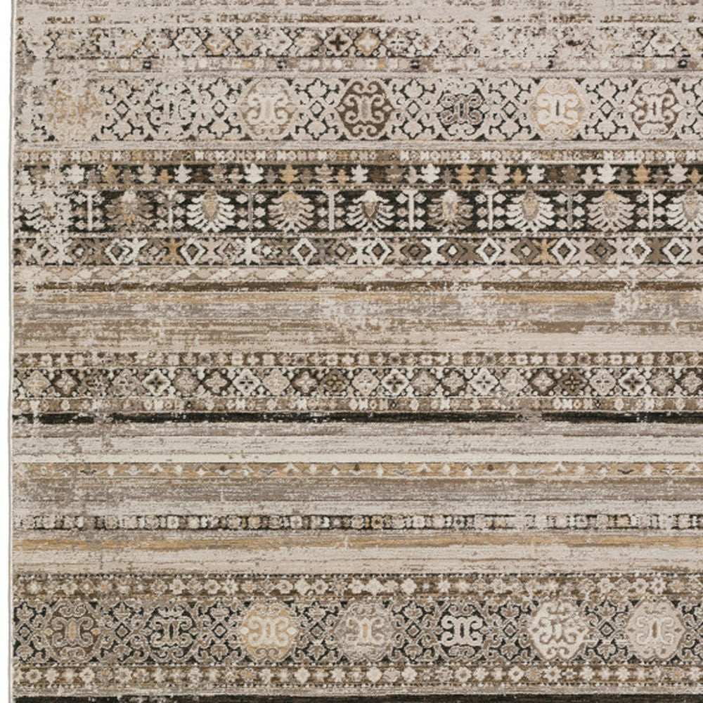 3' X 5' Brown Oriental Area Rug With Fringe - Homeroots - Flyclothing LLC