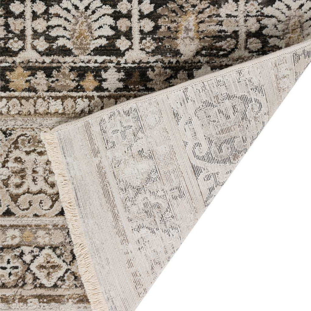 3' X 5' Brown Oriental Area Rug With Fringe - Homeroots - Flyclothing LLC