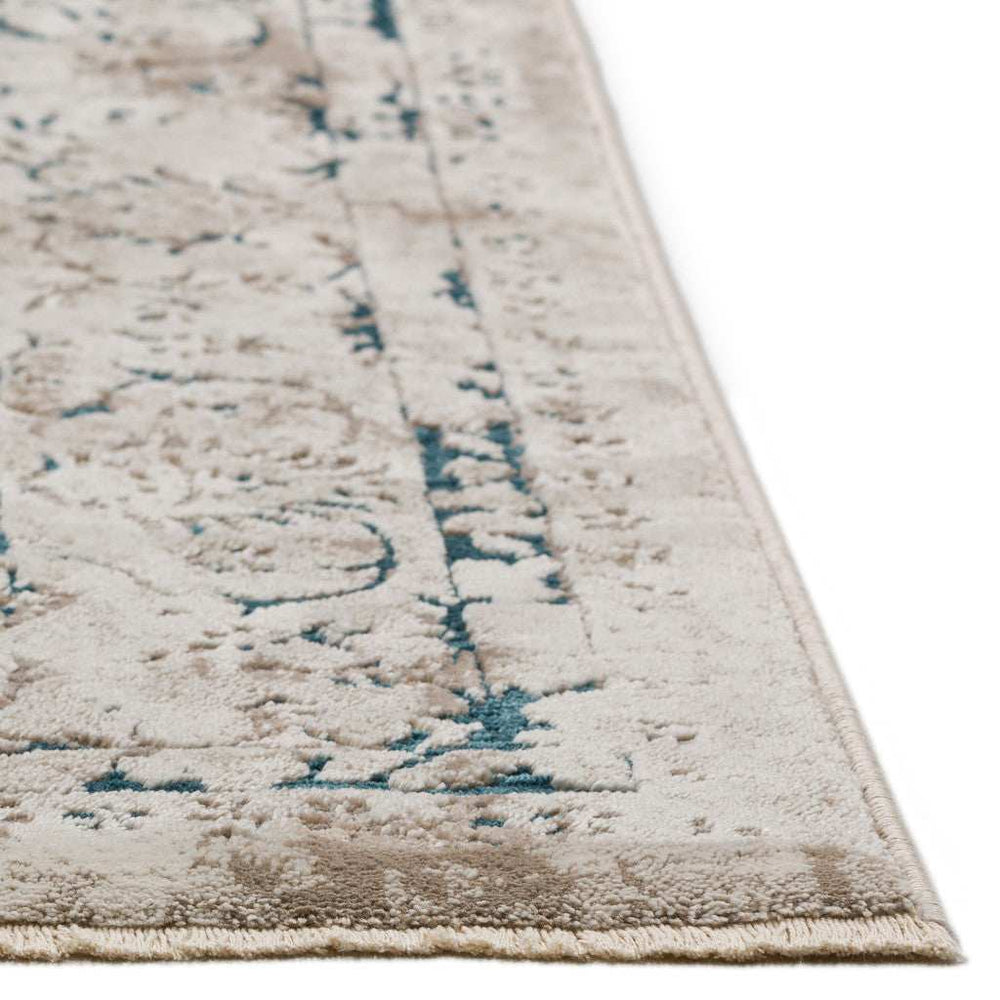 3' X 5' Blue Oriental Area Rug With Fringe - Homeroots - Flyclothing LLC