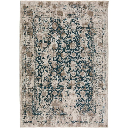 8' X 10' Blue Oriental Area Rug With Fringe - Homeroots - Flyclothing LLC