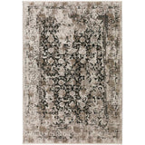 3' X 5' Black Oriental Area Rug With Fringe - Homeroots - Flyclothing LLC