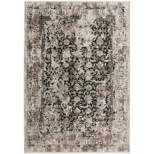 3' X 5' Black Oriental Area Rug With Fringe - Homeroots - Flyclothing LLC