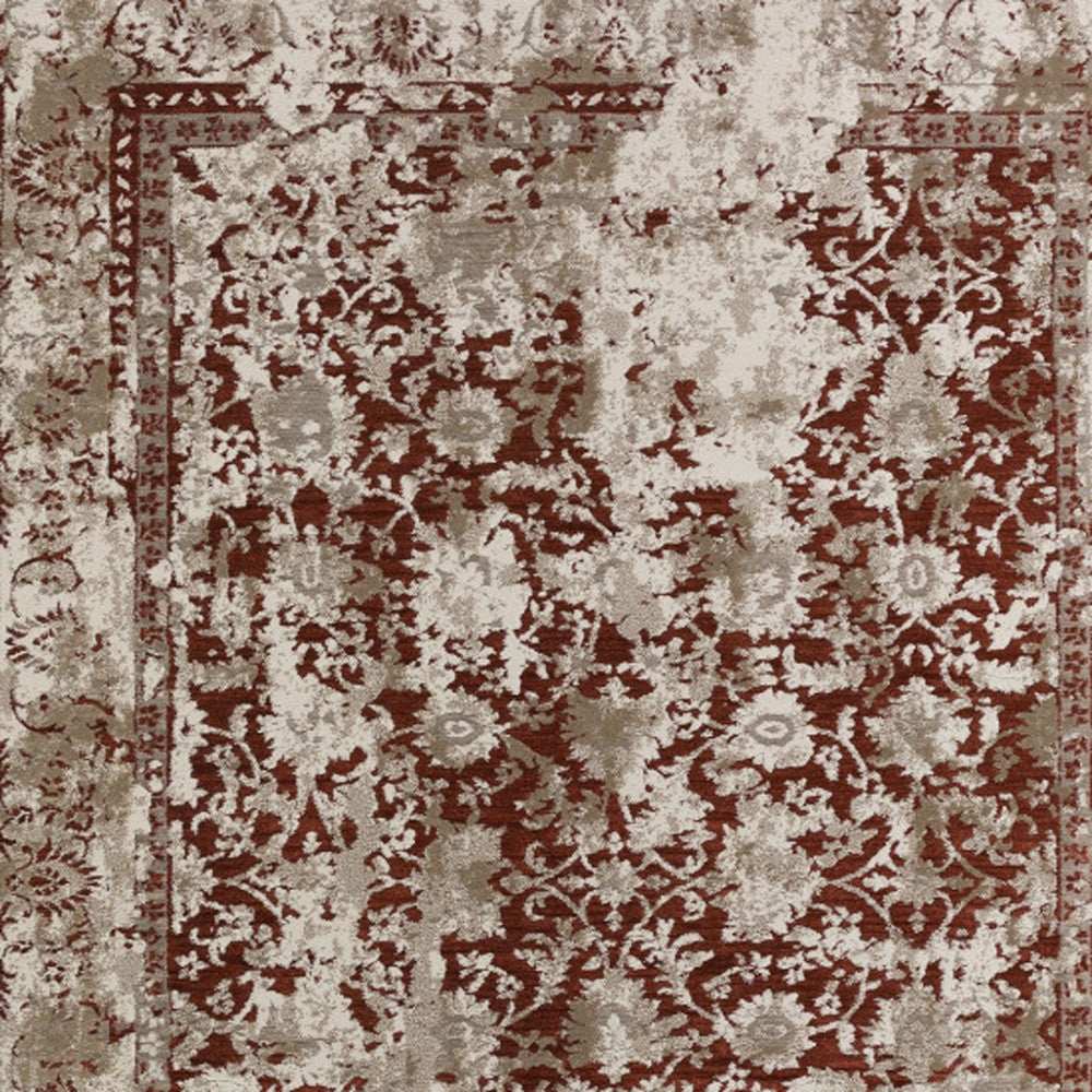 3' X 5' Red Oriental Area Rug With Fringe - Homeroots - Flyclothing LLC