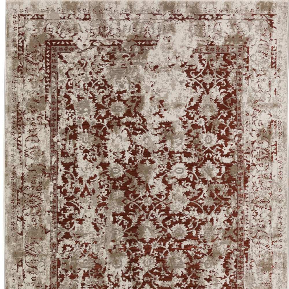 8' X 10' Red Oriental Area Rug With Fringe - Homeroots - Flyclothing LLC