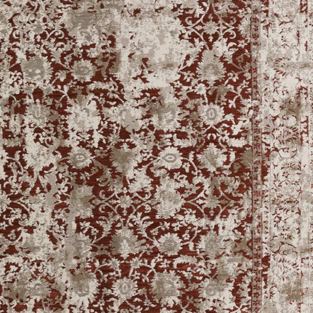 9' X 13' Red Oriental Area Rug With Fringe - Homeroots - Flyclothing LLC