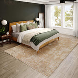 5' X 8' Beige Oriental Area Rug With Fringe - Homeroots - Flyclothing LLC