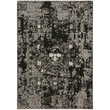 5' X 8' Black Oriental Area Rug With Fringe - Homeroots - Flyclothing LLC