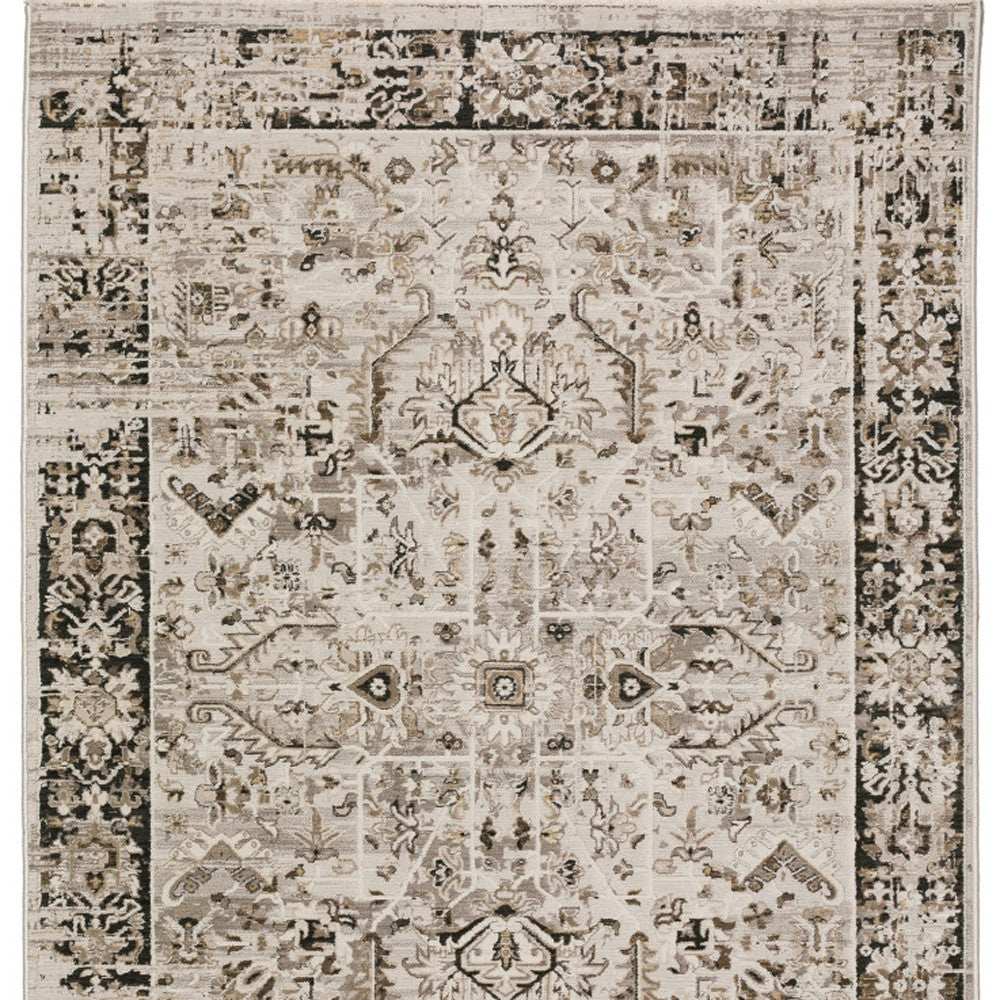 5' X 8' Gray Oriental Area Rug With Fringe - Homeroots - Flyclothing LLC