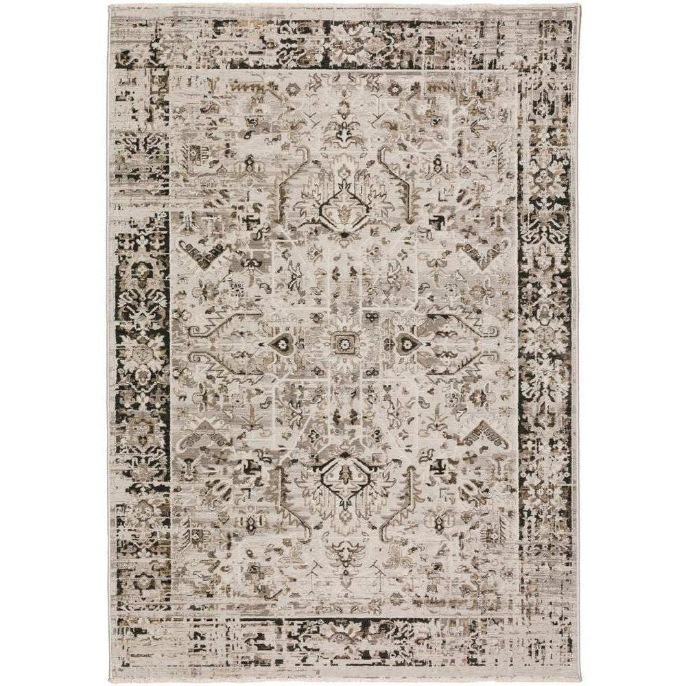 9' X 13' Gray Oriental Area Rug With Fringe - Homeroots - Flyclothing LLC