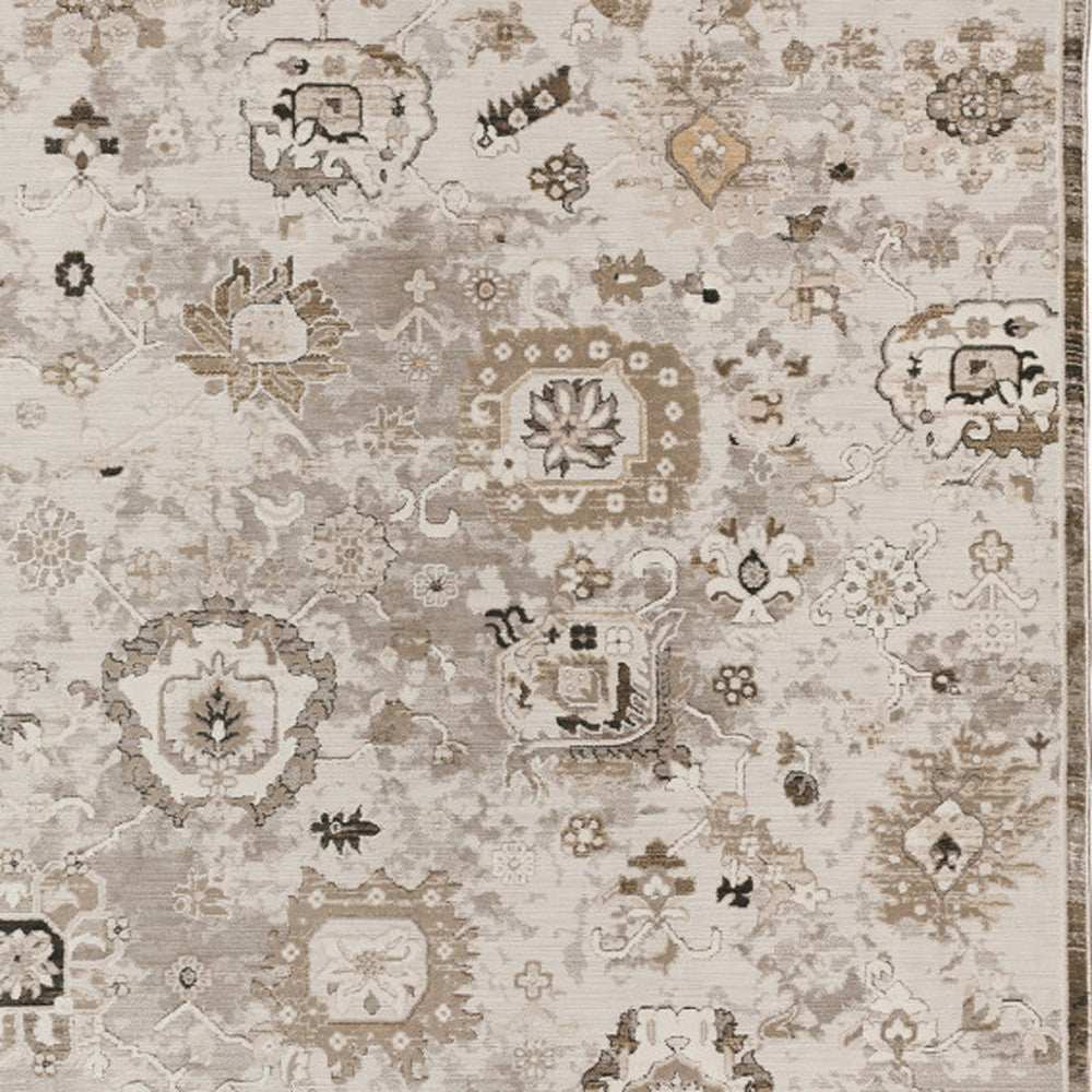 3' X 5' Gray Oriental Area Rug With Fringe - Homeroots - Flyclothing LLC